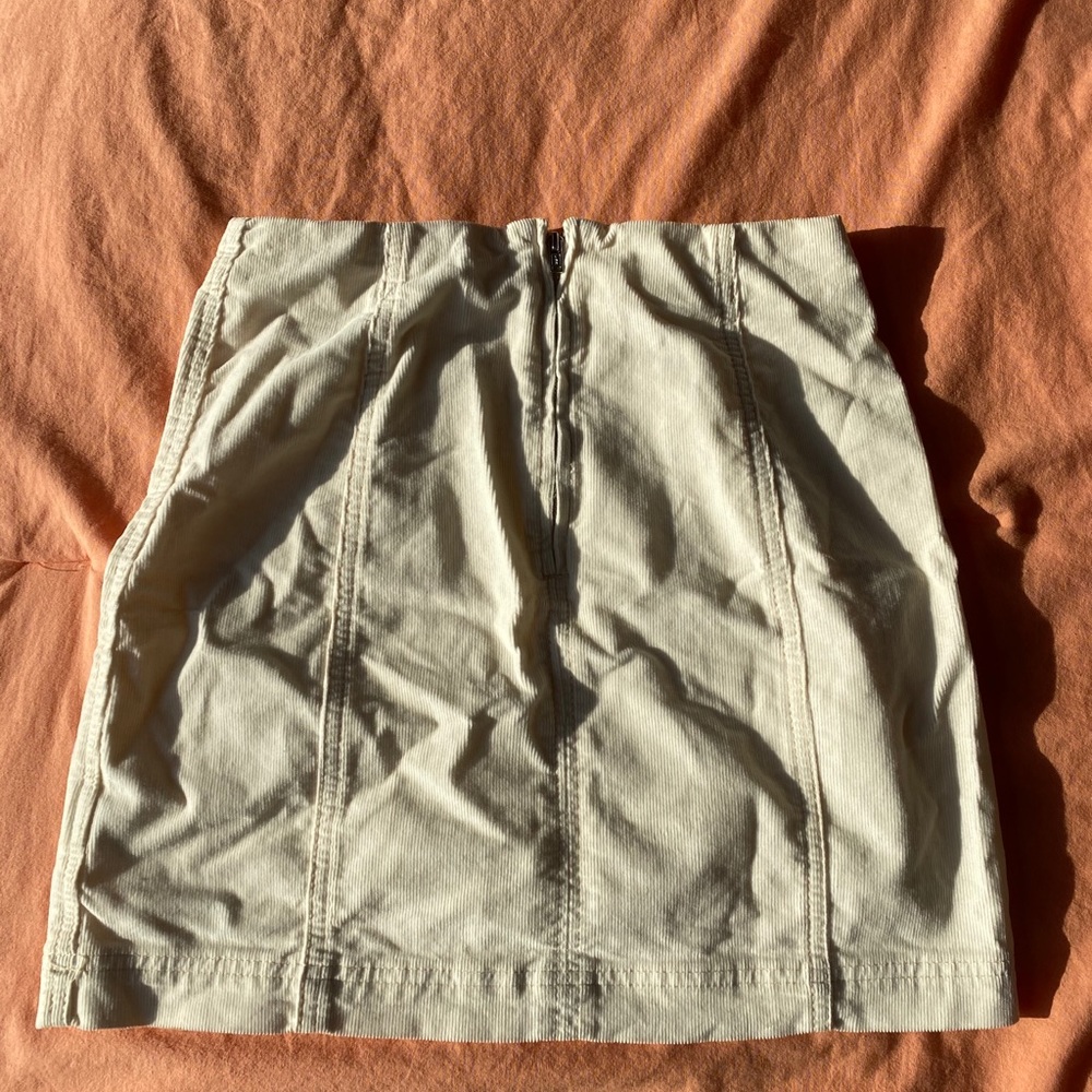 white free people corduroy skirt